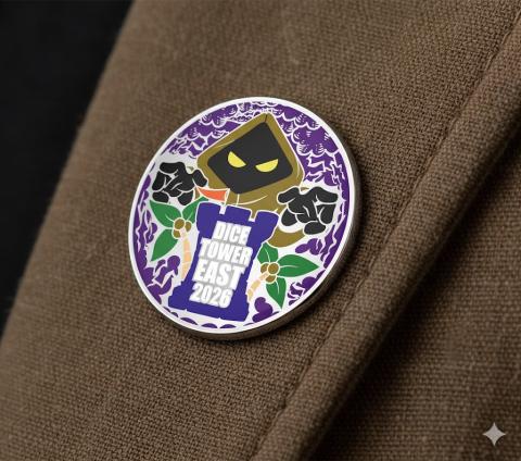 dice tower east 2026 pin design